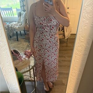 Abercrombie & Fitch Red and White Floral Two piece set